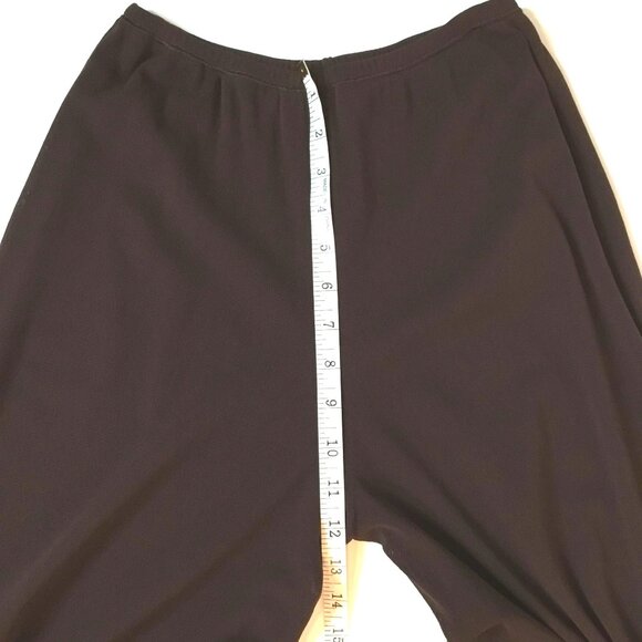 Vintage Women Chocolate Brown Sheer Mesh Two-Piece Luxe Lounge Set Flowy Soft S - Picture 6 of 9